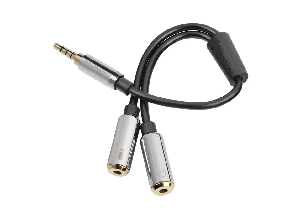 Audio Cable Sharkoon 0.12m 3.5mm/2x3.5mm Photo 3
