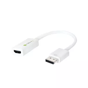 Video cable adapter Techly IADAP-DP-HDMIF2 0.15 m DisplayPort White
