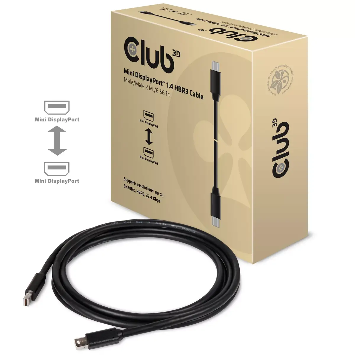 Кабель Mini DisplayPort CLUB3D CAC-1164 Photo 2