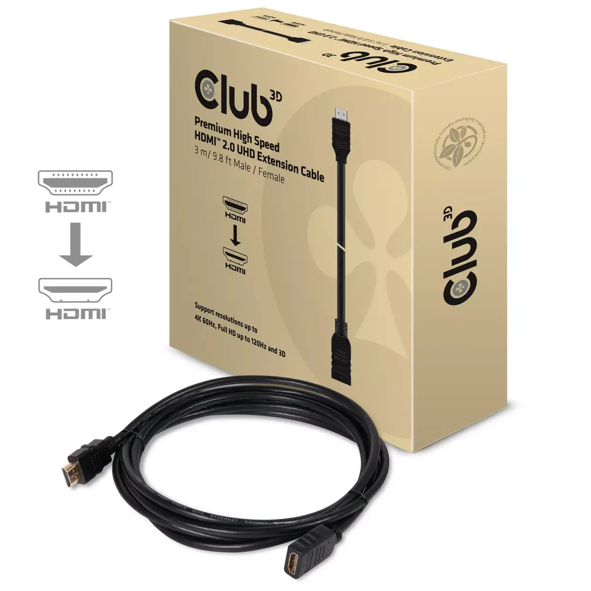 HDMI удлинитель CLUB3D High Speed 2.0 4K60Hz Photo 3