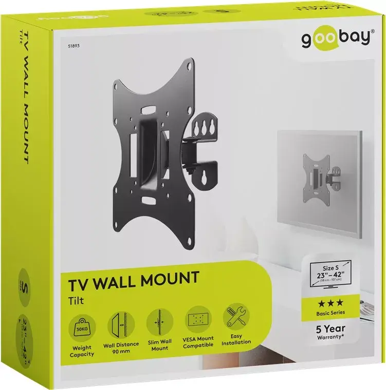 TV Wall Mount Basic Tilt 51893 Photo 12