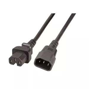 Сетевой кабель EFB Elektronik EK585.3, переход C14 — C15, 3 м, 250 В 10 А, черный