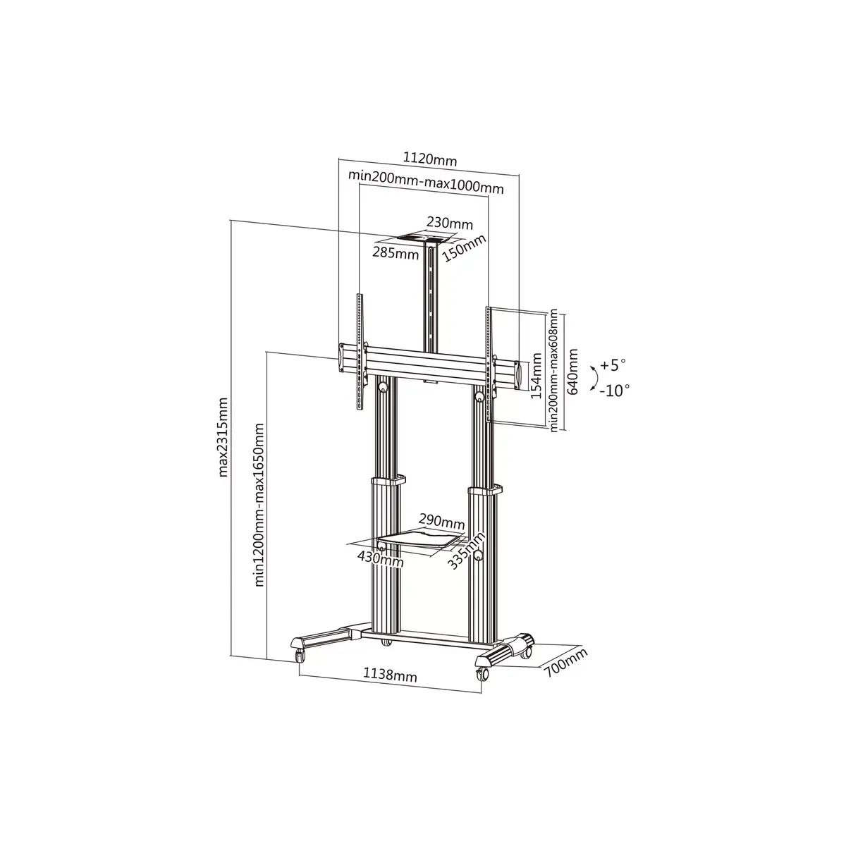 Display Trolley Equip 650605 60-100" Photo 6