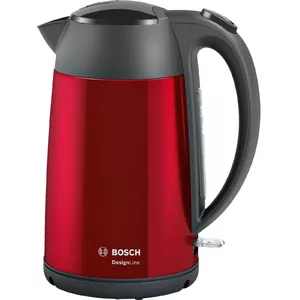 Electric kettle Bosch TWK3P424 — 1.7 L capacity, 2400 W, stainless steel, grey/red