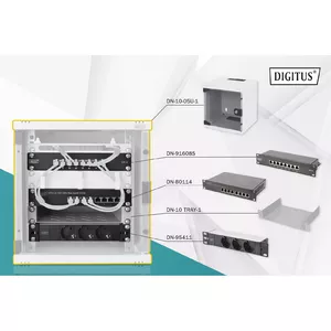 Digitus Network Set - 254 mm (10") - 6U, 312 x 100 mm (W xD)