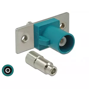 Coaxial connector DELOCK 89826 — FAKRA Z male, gold-plated contacts, 21.2×24×7.5 mm