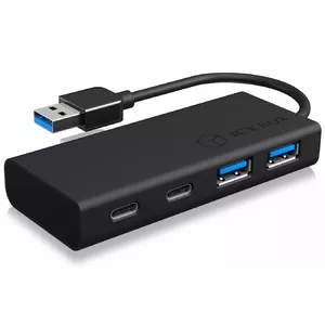 Интерфейсный хаб ICY BOX IB-HUB1426-U3 USB 3.2 Gen 1 Type-A — 4 порта, питание от USB, чёрный