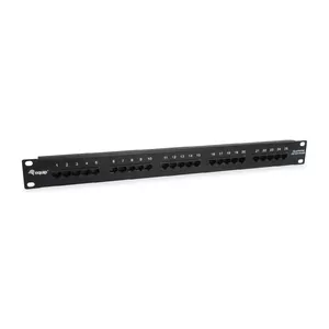 Patch Panel Equip 25-Port Cat.3 RJ45 ISDN Black