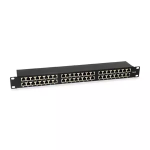 Patch Panel Equip 48-Port Cat.6 Shielded Black