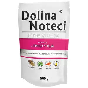 Влажный корм для собак Dolina Noteci Premium Индейка с овощами 500 г — для взрослых, без курицы, без глютена