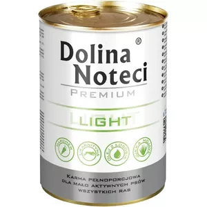 Влажный корм для собак dolina noteci Premium Light Pork & Chicken 400 г — взрослым, средним породам, 80% влаги, 3% жир, 10% белка