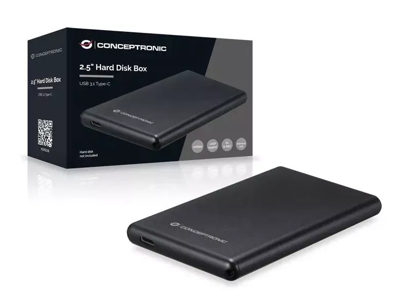 HDD korpuss Conceptronic 2.5" Hard Disk Box USB 3.1 Type-C Photo 4