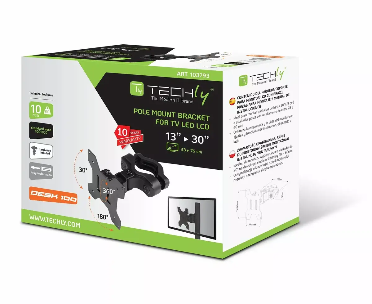 LCD Mount Techly ICA-LCD 100BK Photo 2