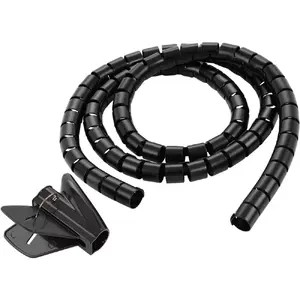 Apvalka kabeļu komplekts TECHLY ISWT-KIT-BK — melns, Ø 2,5 cm, garums 2,5 m, 2+1 ievietotājs