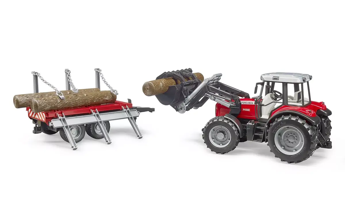 Traktora modelis BRUDER Massey Ferguson + priekšējais iekrāvējs Photo 2