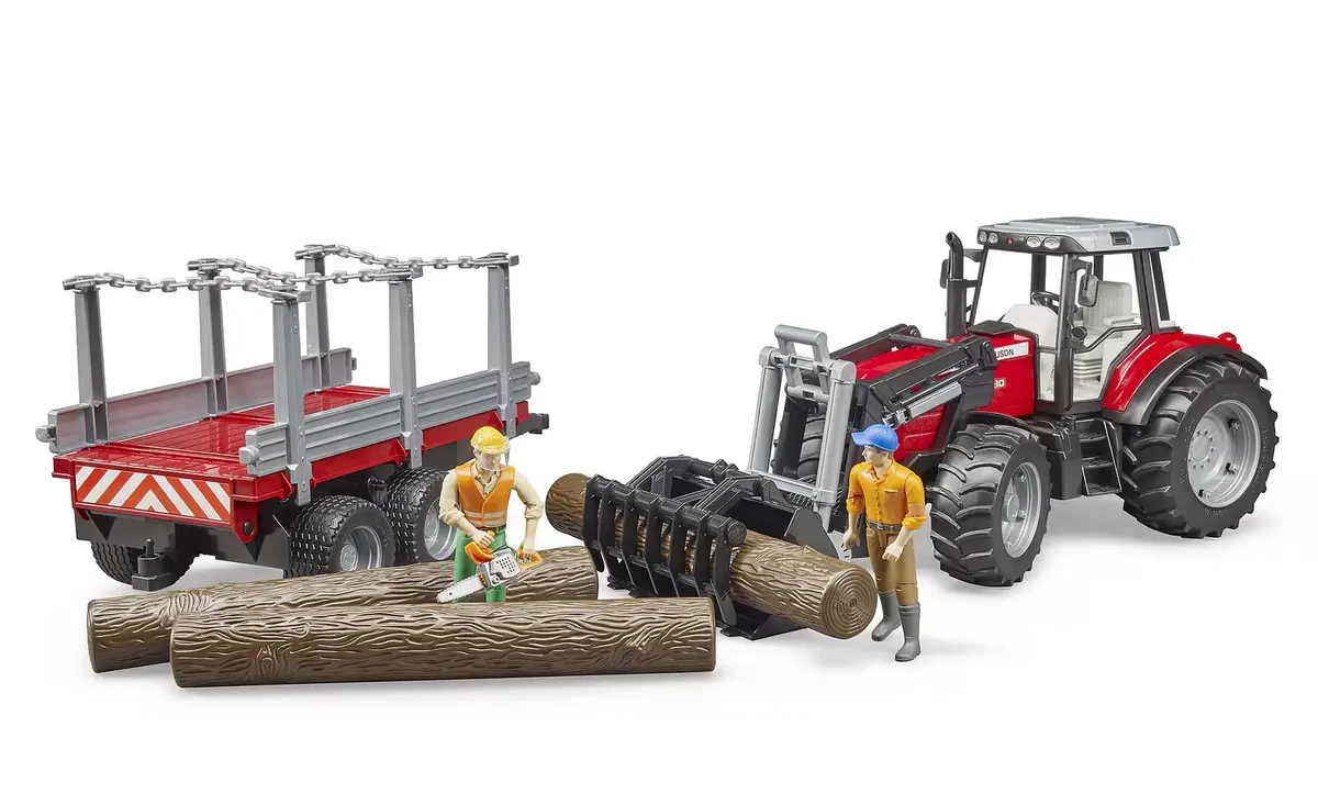 Traktora modelis BRUDER Massey Ferguson + priekšējais iekrāvējs Photo 3