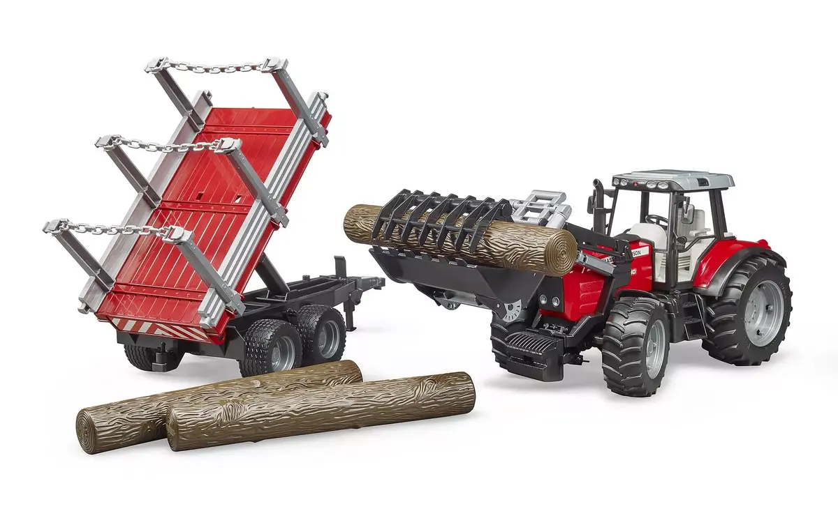 Traktora modelis BRUDER Massey Ferguson + priekšējais iekrāvējs Photo 4
