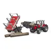 Traktora modelis BRUDER Massey Ferguson + priekšējais iekrāvējs Photo 4