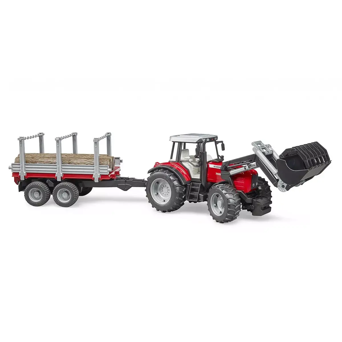 Traktora modelis BRUDER Massey Ferguson + priekšējais iekrāvējs Photo 5