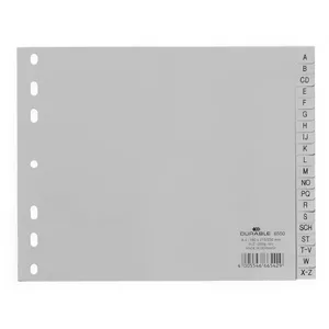 Durable 6500 Alphabetic tab index Polypropylene (PP) Grey