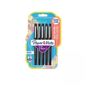 Papermate Flair Original flomāsters Vidējs Melns 5 pcs