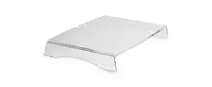 BakkerElkhuizen Q-riser 50 Monitor Stand for Desks with Freestanding Mounting and Transparent Design for 10 to 30 Inch Screens supporting up to 10 kg