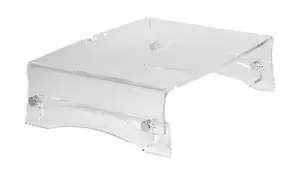 BakkerElkhuizen Q-riser 110 Transparent Monitor Stand with Height Adjustment for up to 24-inch Screens and 15 kg Capacity