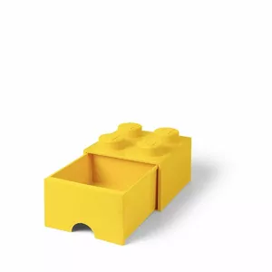 Drawer LEGO Brick 4 by room copenhagen RC40051732 — yellow, stackable storage drawer for LEGO bricks