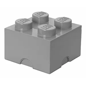 Контейнер-кирпич room copenhagen LEGO Storage Brick 4 серый RC40031740, штабелируемый для игрушек и хранения