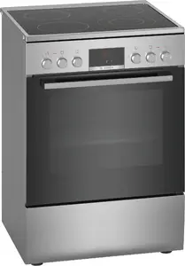 Bosch Serie 4 HKR39C250 Freestanding Electric Cooker with Ceramic Hob 4 Cooking Zones 66 L Oven Glass-Ceramic Black and Grey