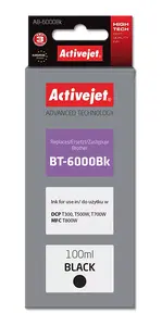 Флакон чернил ActiveJet AB-6000Bk совместимый заменитель Brother BT-6000BK, 100 мл чёрные, пигментные, повышенная ёмкость (XL)
