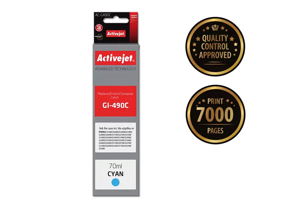 Ink cartridge ActiveJet AC-G490C Cyan Photo 2