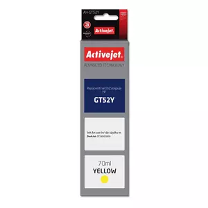 Ink Cartridge ActiveJet AH-GT52Y Yellow, compatible with HP GT52Y (High XL, 70 ml)