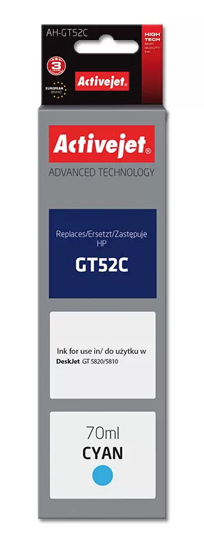 Tintes kārtridžs Activejet AH-GT52C saderīgs ar