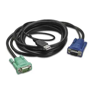 APC AP5822 Integrated Rack LCD KVM USB kabelis ar garumu 3.65 m melnā krāsā