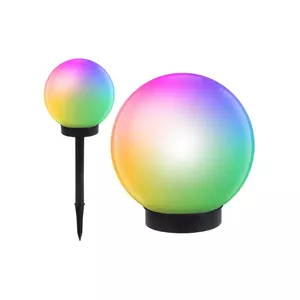 Outdoor pedestal/post lighting GreenBlue 46576, LED, IP44, NiMH battery 1.2V, 200×200×530 mm, black/white