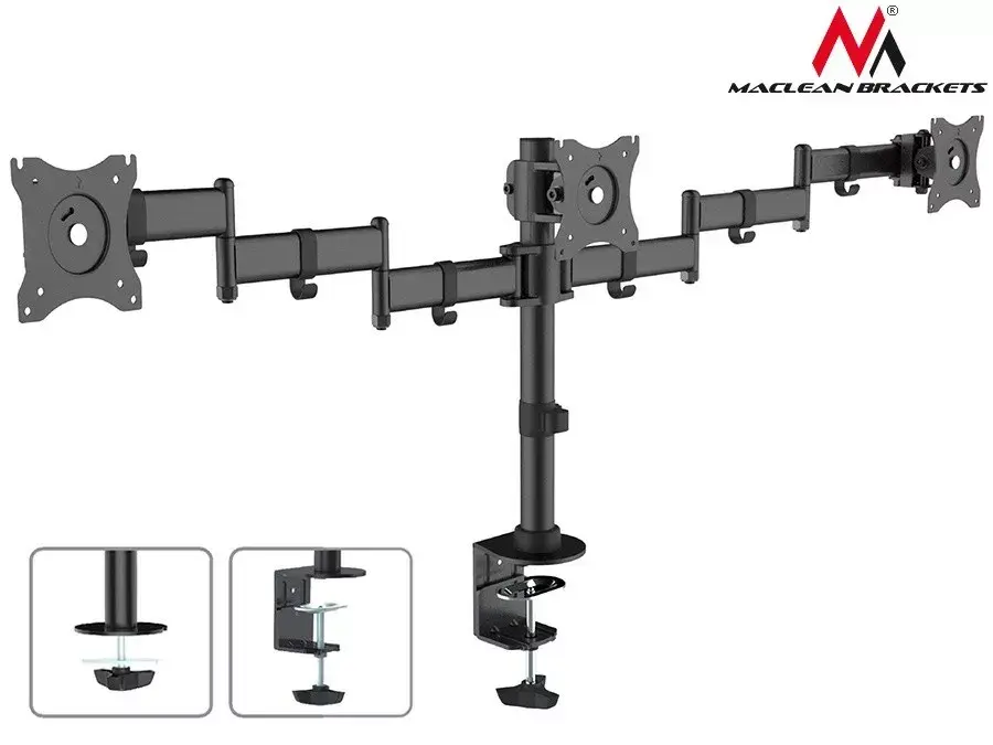 MACLEAN MC-691 desk mount for 3 monitors Photo 4