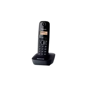 DECT tālrunis Panasonic KX-TG1611 — 1.25" displejs, 50 ierakstu tālruņu grāmata, 1 rokturis, melns