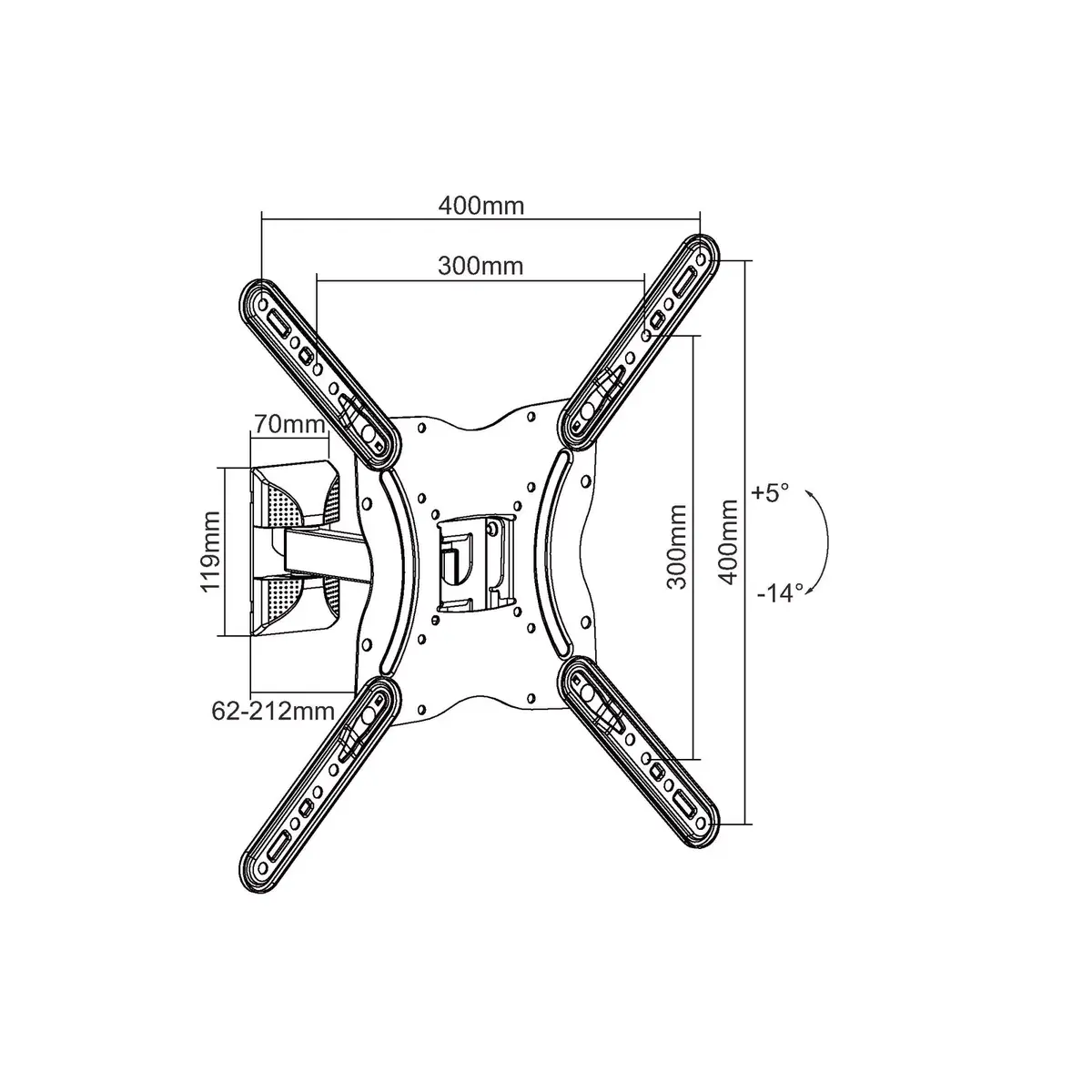 TV Wall Mount Bracket Equip 13"-55" Photo 5
