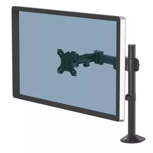 Кронштейн для монитора Fellowes Reflex 8502501 — для 1 монитора, зажимный монтаж, VESA 75×75–100×100, до 8 кг, до 32", регулировка высоты и глубины, наклон ±45°