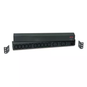 APC RACK PDU BASIC 1 U 16A 230V energosadales vienība, PDU 12 Maiņstrāvas izvade (-s) 0U/1U Melns