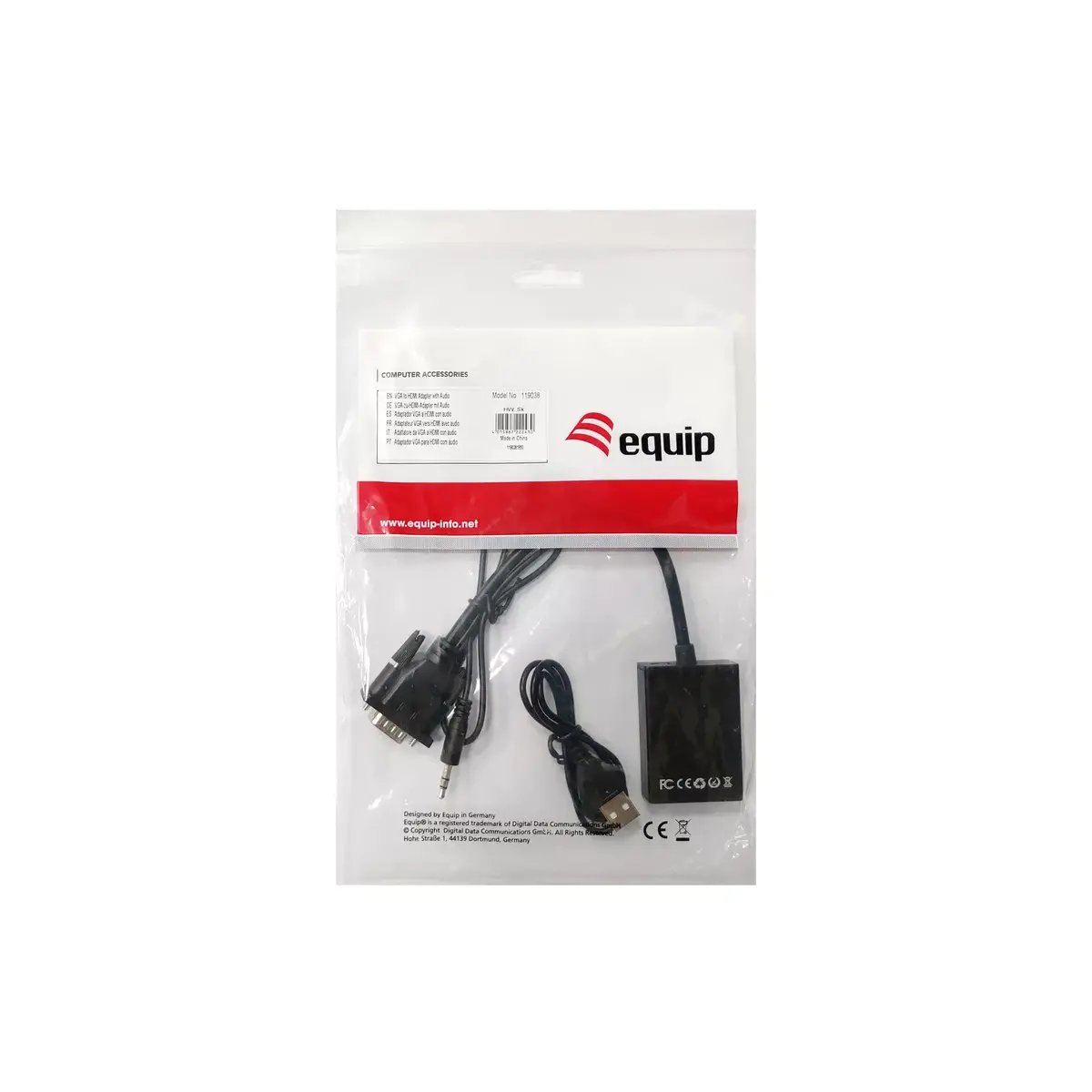 VGA uz HDMI adapteris ar audio Equip 119038 Photo 2