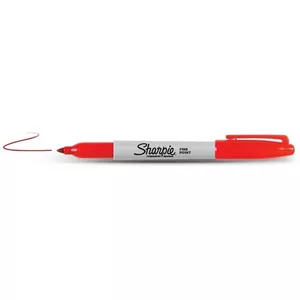 Sharpie Fine Point ūdensnoturīgais marķieris Smalks gals Sarkans