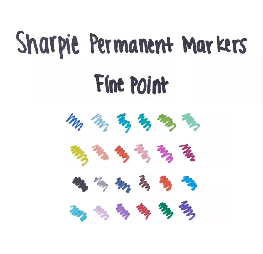 Перманентный маркер Sharpie Fine Point красный Photo 4
