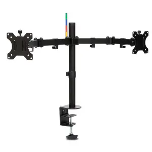 Kensington SmartFit Ergo Dual Extended Monitor Arm for two displays up to 32 inches and 8 kg per screen with desk clamp mounting in black