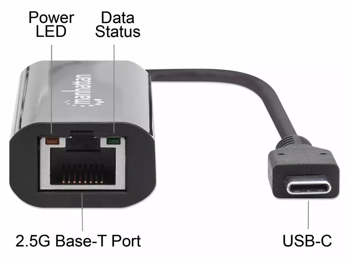 Tīkla adapteris Manhattan USB-C uz 2.5GBASE-T Photo 6