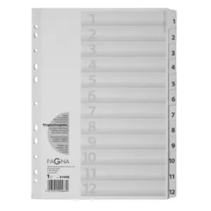 Pagna 31005-08 divider Cardboard, Polypropylene (PP) White