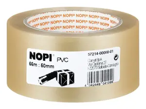 Iepakošanas lente Tesa 57214 PVC caurspīdīga 66 m x 50 mm, 1 gab.