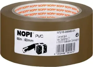 PVC līmlente Tesa NOPI Pack 66 m × 50 mm, brūna