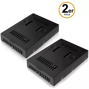 ICY DOCK EZConvert MB882SP-1S-2B - 2. versija - atmiņas adapteris - no 3,5 līdz 2,5 (no 8,9 cm līdz 6,4 cm) - SATA 6 Gb/s / SAS 12 Gb/s - SATA 6 Gb/s, SAS 12 Gb/s - melns (2 gabali)